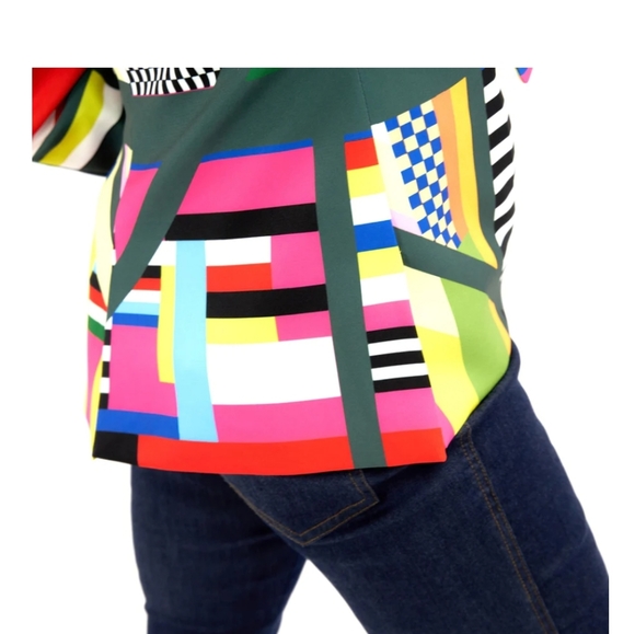 NWT Sassy Jones 3X Fiorella Blazer Abstract - Picture 3 of 9